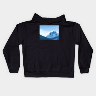 Hiking Mountain in the Cold Winter Kids Hoodie